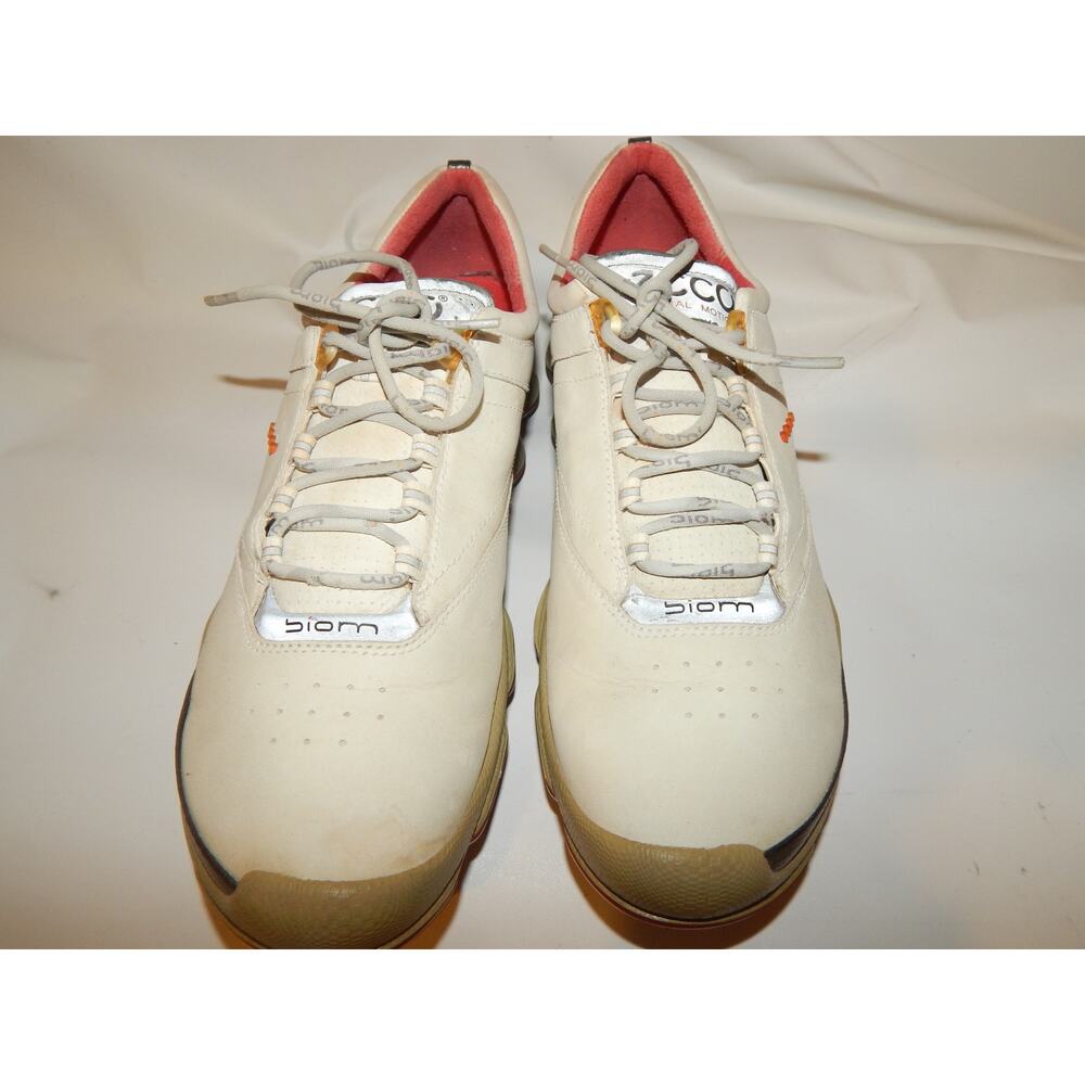 Ecco Cream Women Biom Yak Natural Motion Leather Golf Shoes Size 9 - 9.5 EU 40 - Picture 10 of 11